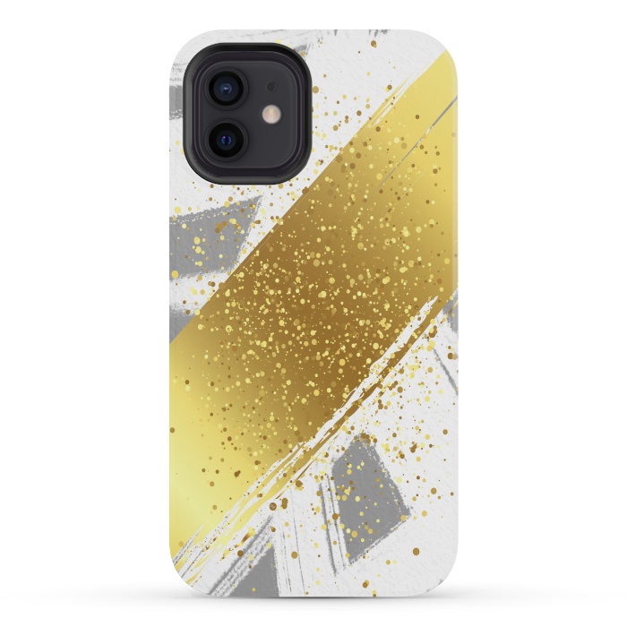 iPhone 12 mini StrongFit Golden Paint by Martina