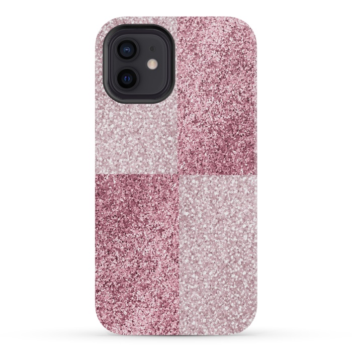iPhone 12 mini StrongFit Pink Glitter by Martina