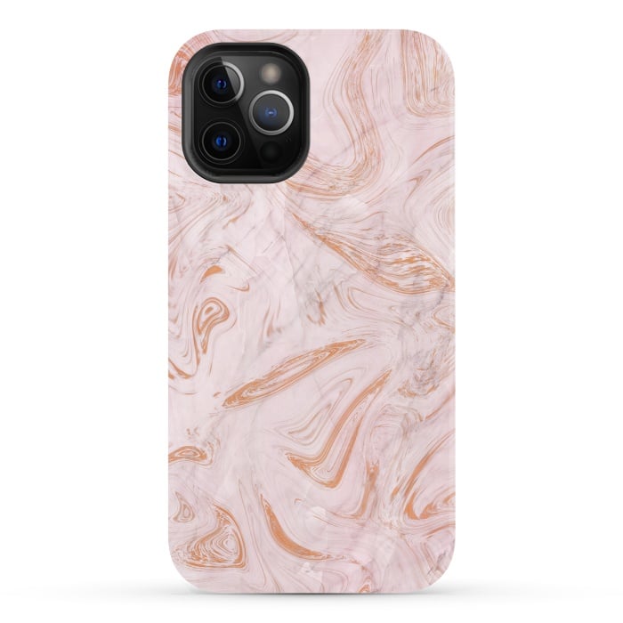 iPhone 12 Pro StrongFit Rose Gold Marble by Martina