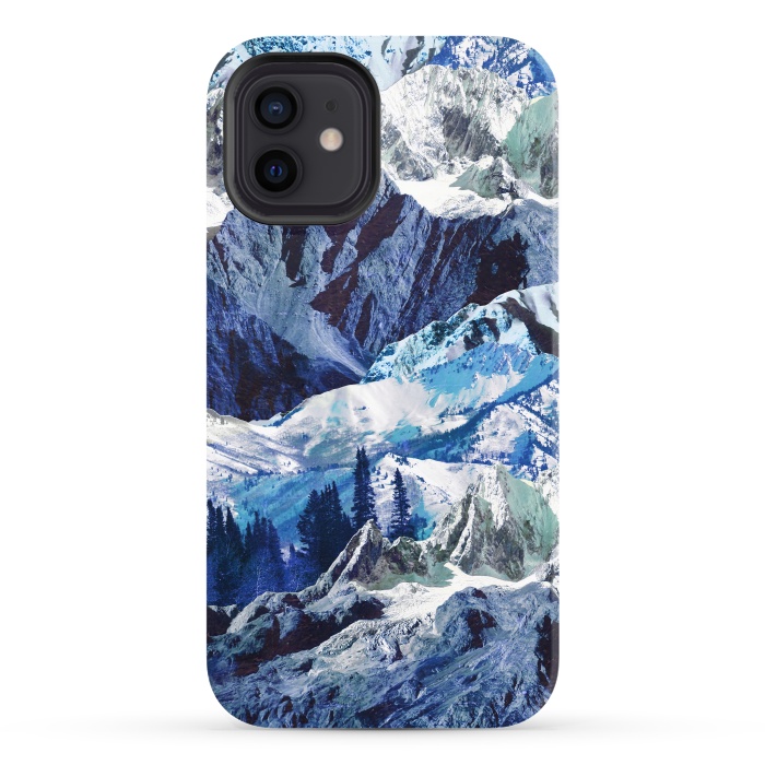 iPhone 12 StrongFit Blue mountains landscape art by Oana 