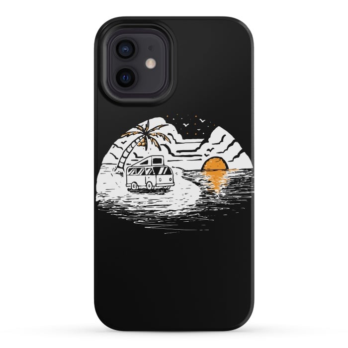 iPhone 12 mini StrongFit Van Beach by Afif Quilimo