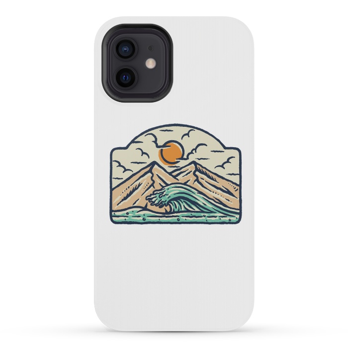 iPhone 12 mini StrongFit Mountain and Wave by Afif Quilimo