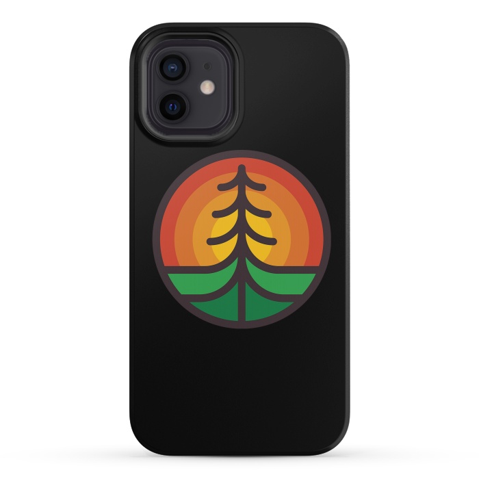 iPhone 12 mini StrongFit Tree and Sunset by Afif Quilimo