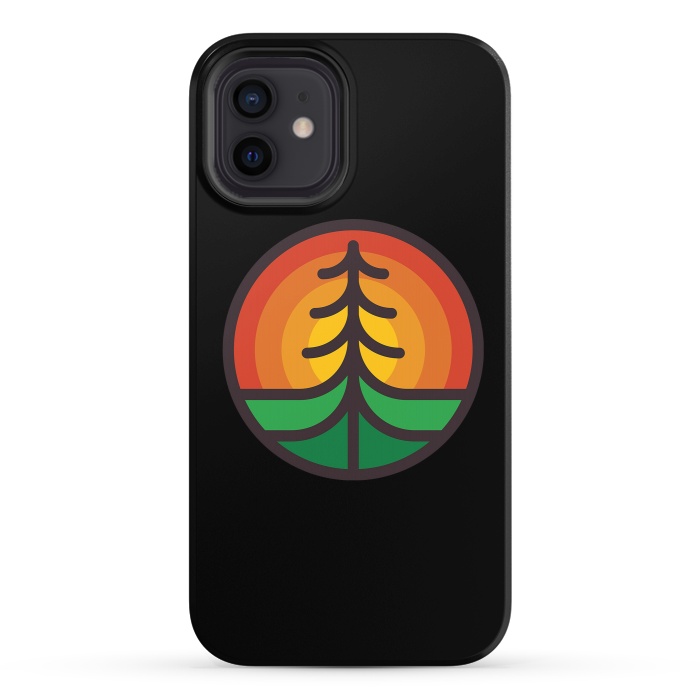 iPhone 12 StrongFit Tree and Sunset by Afif Quilimo
