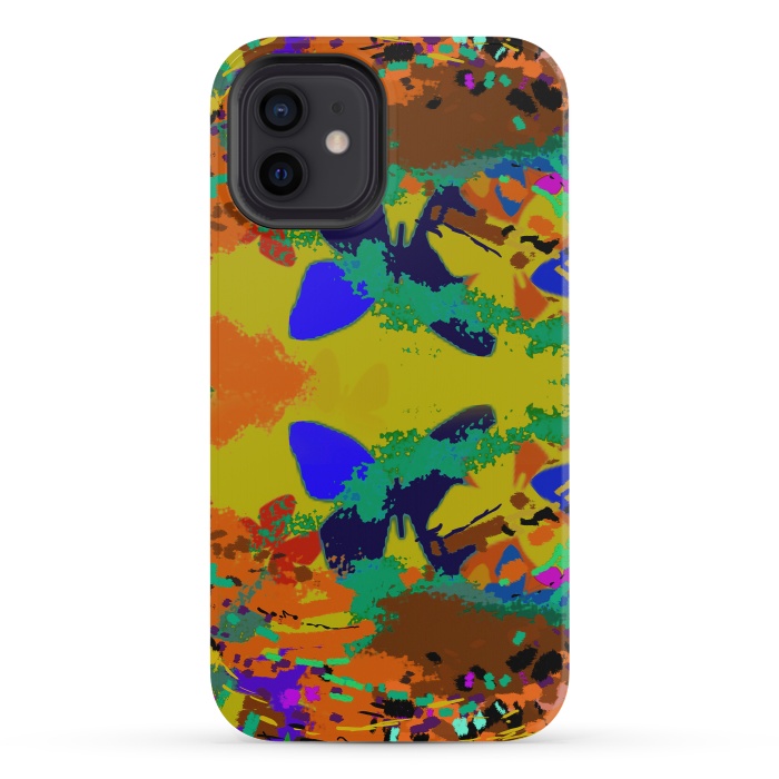 iPhone 12 mini StrongFit Abstract butterfly digital art design by Josie