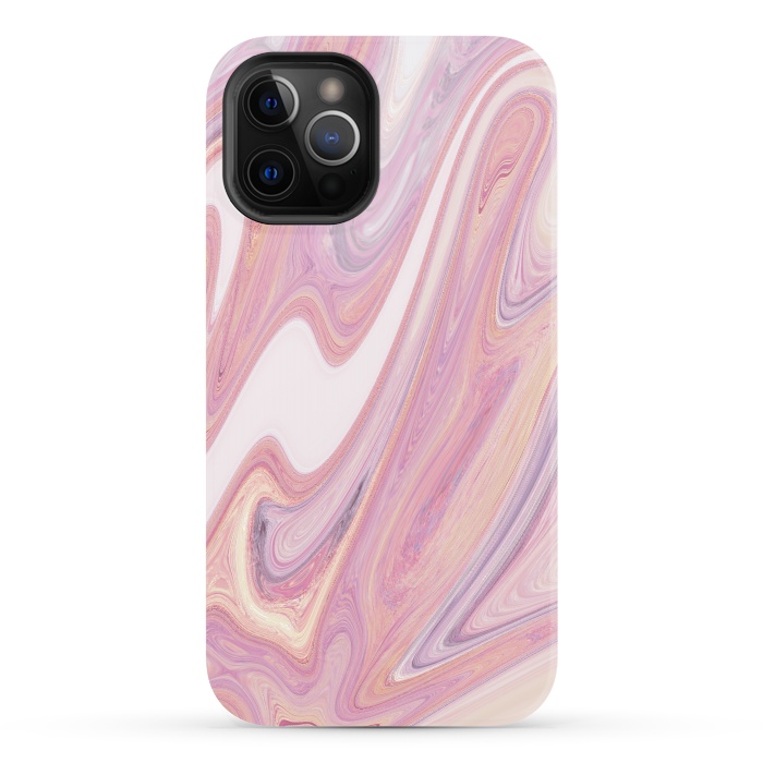 iPhone 12 Pro StrongFit Pink marble by Rose Halsey
