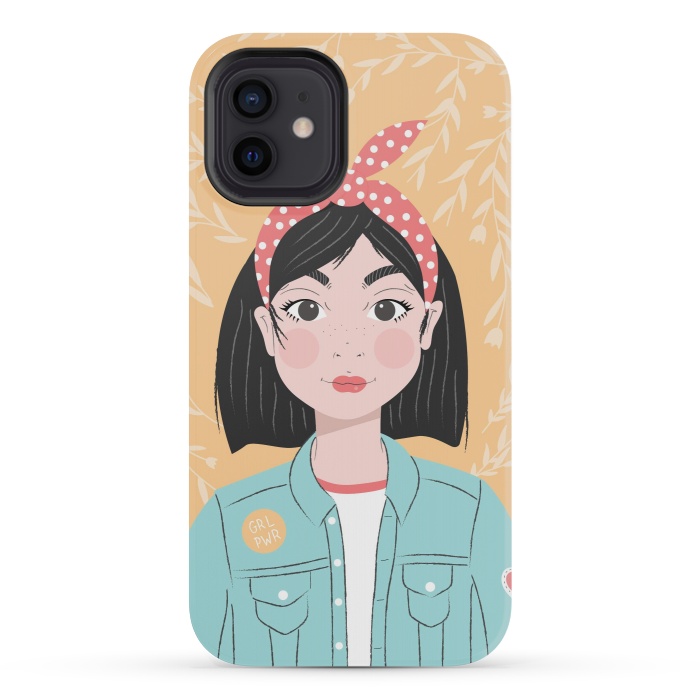 iPhone 12 mini StrongFit Denim Girl by Jelena Obradovic