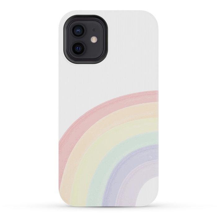 iPhone 12 mini StrongFit Pastel Rainbow by Martina