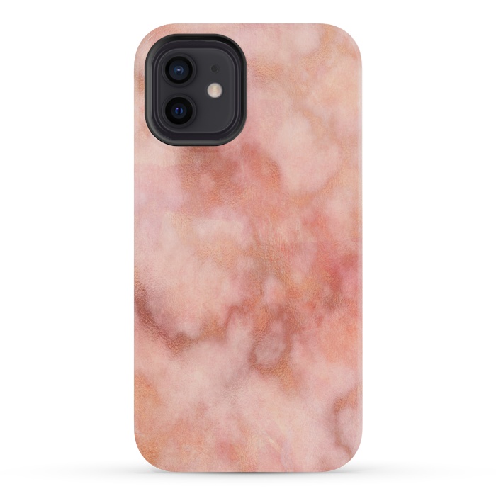 iPhone 12 mini StrongFit Elegant rose gold marble by Martina