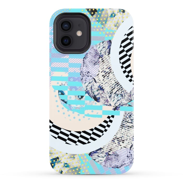 iPhone 12 StrongFit Abstract geometric Memphis Art Deco design by Oana 