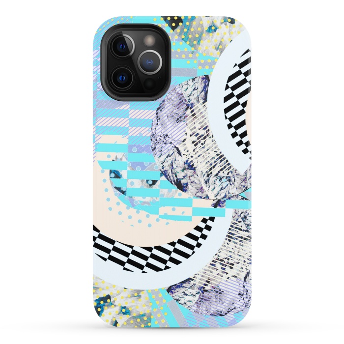 iPhone 12 Pro StrongFit Abstract geometric Memphis Art Deco design by Oana 