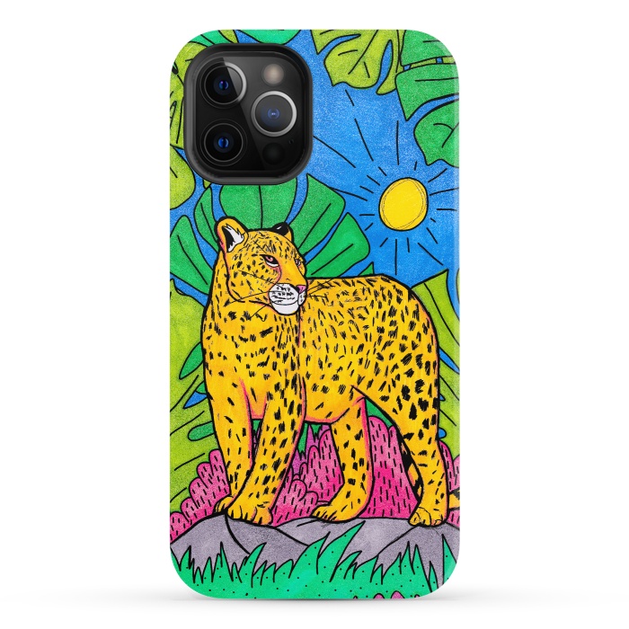 iPhone 12 Pro StrongFit Jungle leopard by Steve Wade (Swade)