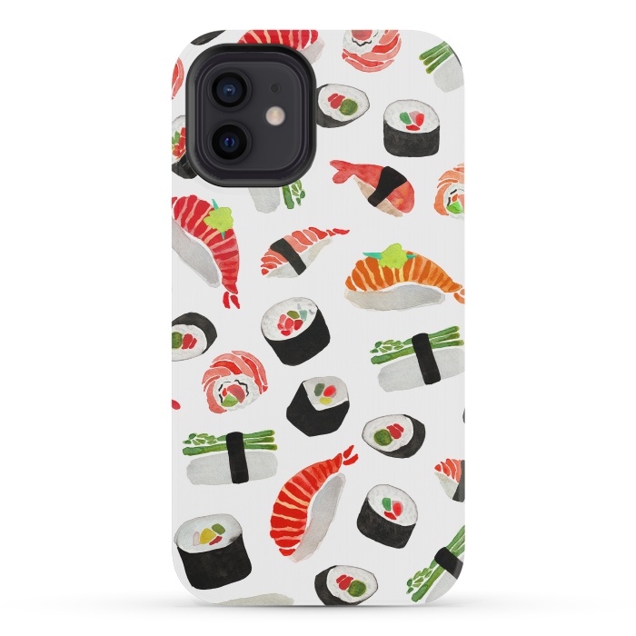 iPhone 12 mini StrongFit Sushi Pattern by Amaya Brydon