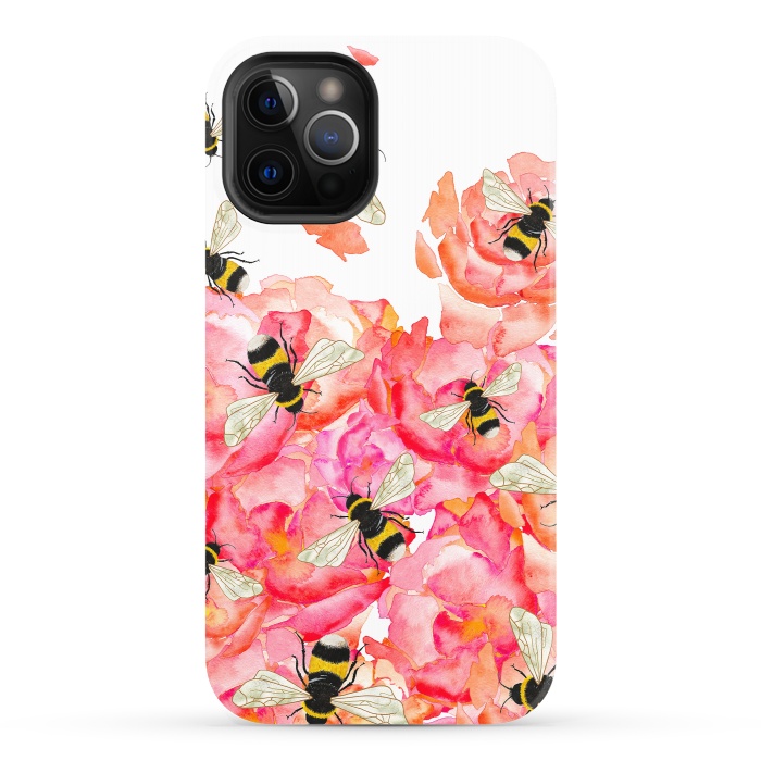 iPhone 12 Pro StrongFit Bee Blossoms by Amaya Brydon