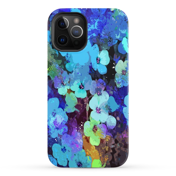 iPhone 12 Pro StrongFit Blue floral art by Josie