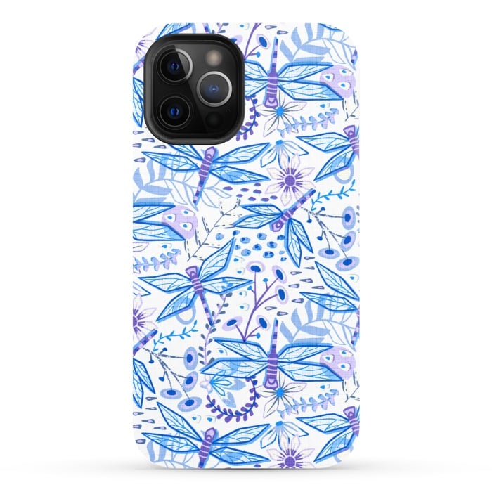 iPhone 12 Pro StrongFit Dragonfly Blues  by Tigatiga