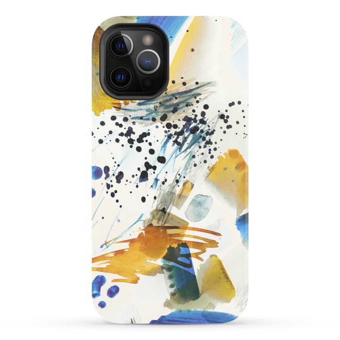 iPhone 12 Pro StrongFit Playful watercolor splattering art by Oana 