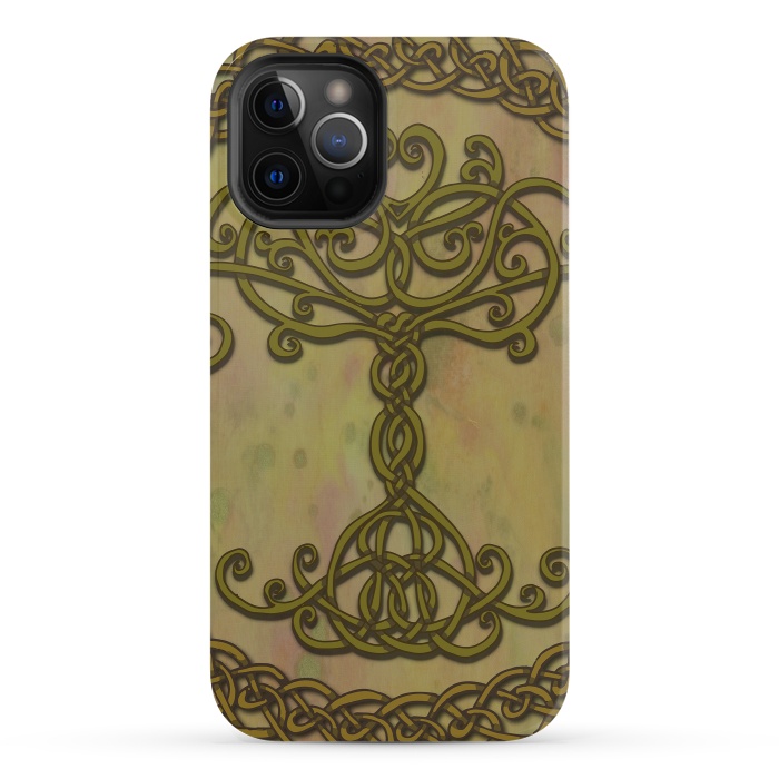 iPhone 12 Pro StrongFit Celtic Tree of Life I by Lotti Brown