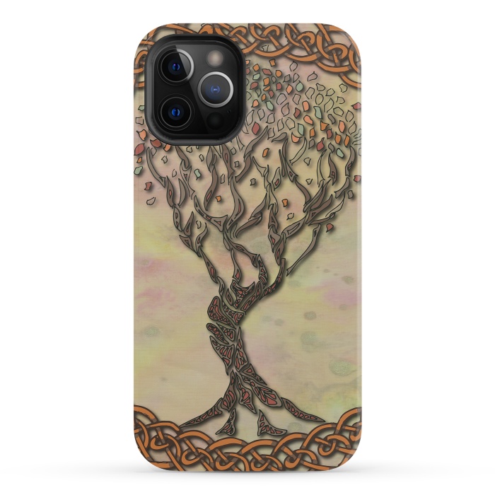 iPhone 12 Pro StrongFit Celtic Tree of Life II by Lotti Brown