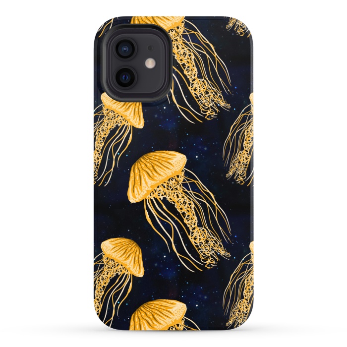 iPhone 12 StrongFit Galaxy Jellyfish Pattern by Julie Erin Designs