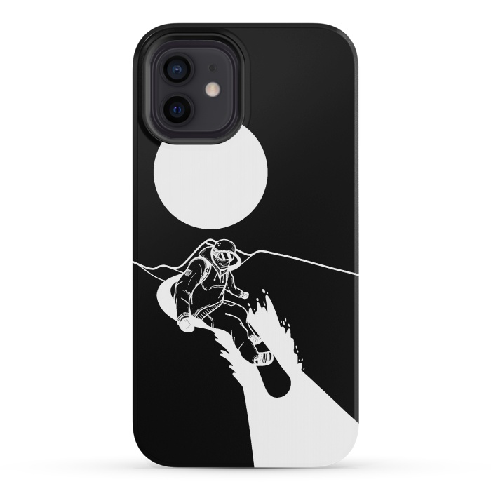 iPhone 12 mini StrongFit The snowboarder by Steve Wade (Swade)