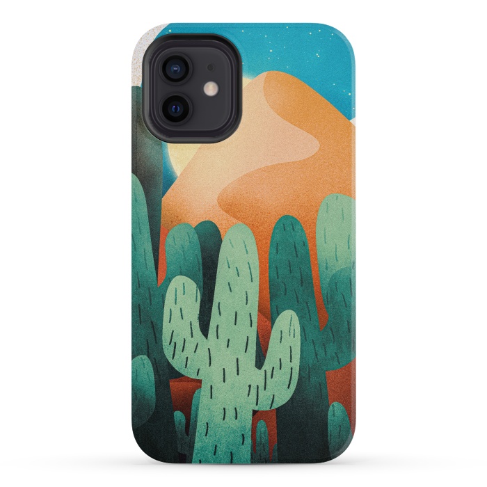 iPhone 12 mini StrongFit Sand cactus mountains by Steve Wade (Swade)