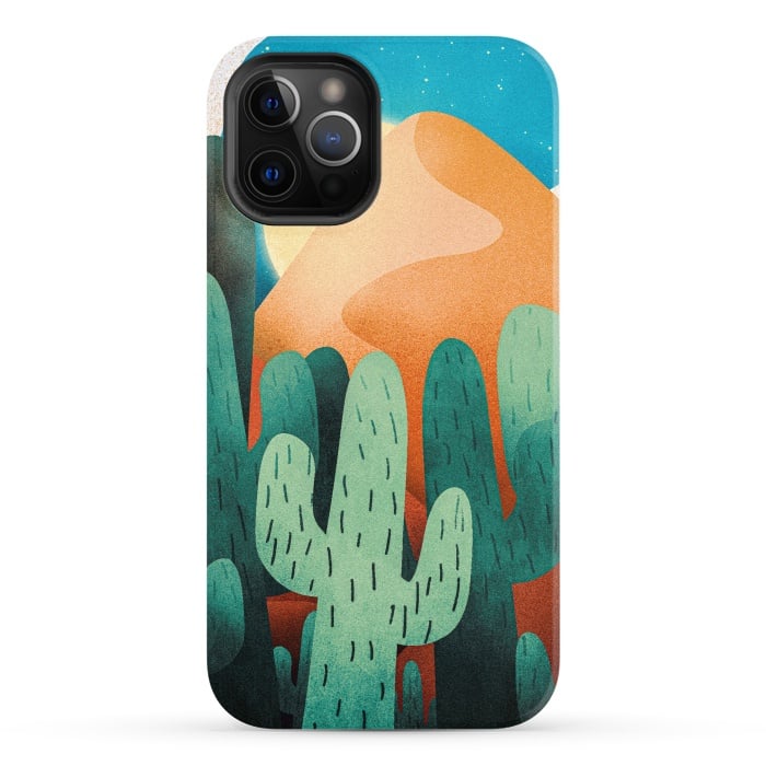 iPhone 12 Pro StrongFit Sand cactus mountains by Steve Wade (Swade)
