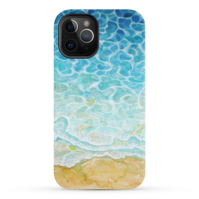 iPhone 12 Pro StrongFit Watercolor Sea G564 by Medusa GraphicArt