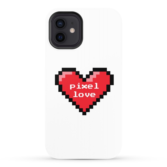 iPhone 12 StrongFit Pixel love by Laura Nagel