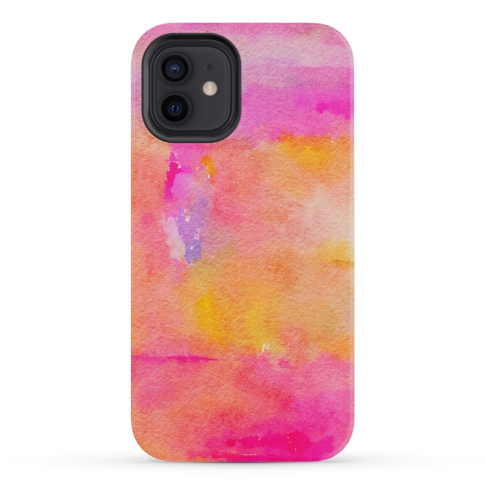 iPhone 12 mini StrongFit Be A Rainbow In Someone's Cloud | Modern Bohemian Watercolor Painting Optimism Positivity Good Vibes by Uma Prabhakar Gokhale