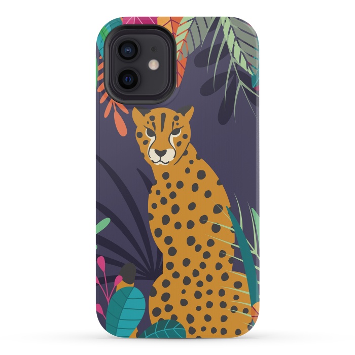 iPhone 12 mini StrongFit Cheetah sitting in the wild by Jelena Obradovic