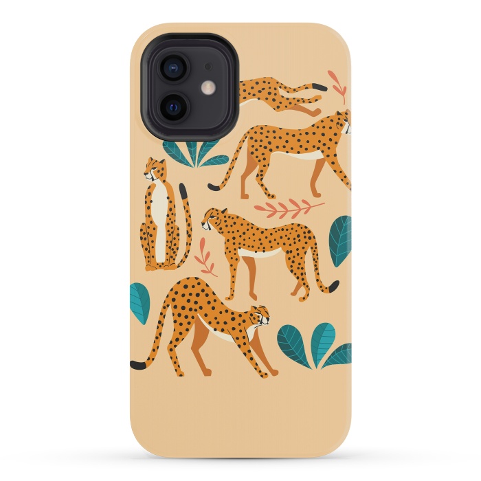 iPhone 12 mini StrongFit Cheetahs beige 02 by Jelena Obradovic