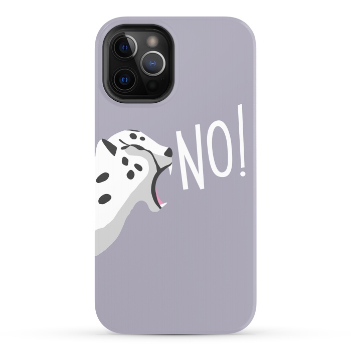 iPhone 12 Pro StrongFit Cheetah roaring NO, purple by Jelena Obradovic