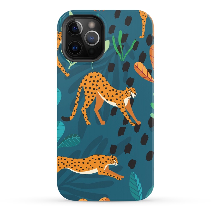iPhone 12 Pro StrongFit Cheetah pattern 01 by Jelena Obradovic