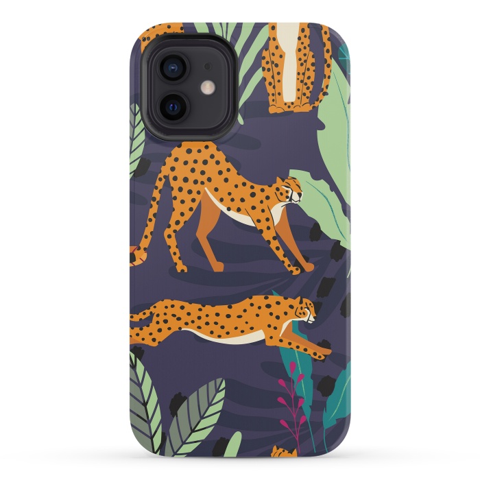 iPhone 12 mini StrongFit Cheetah pattern 02 by Jelena Obradovic