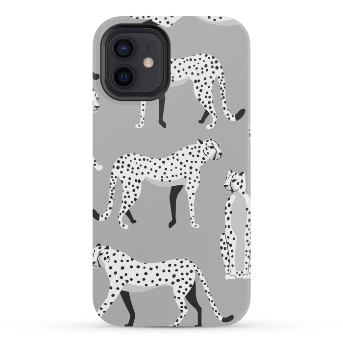 iPhone 12 mini StrongFit Cheetah pattern 04 by Jelena Obradovic