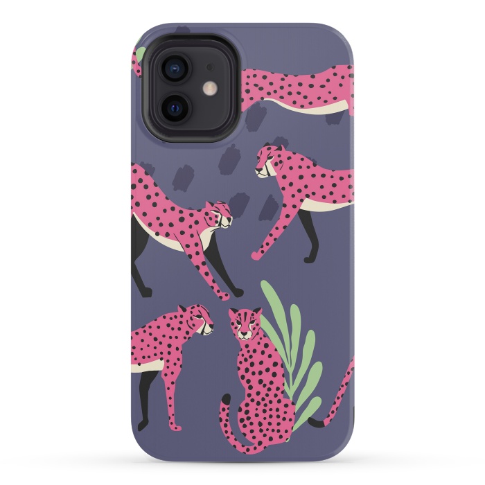 iPhone 12 mini StrongFit Cheetah pattern 06 by Jelena Obradovic