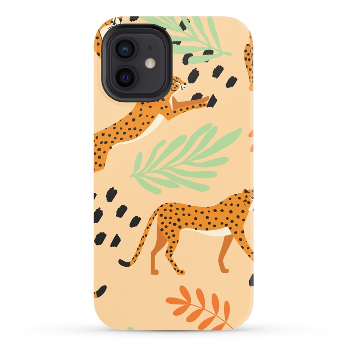 iPhone 12 StrongFit Cheetah pattern 07 by Jelena Obradovic