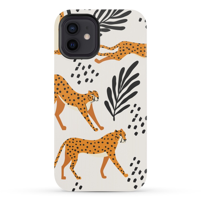 iPhone 12 mini StrongFit Cheetah pattern 09 by Jelena Obradovic