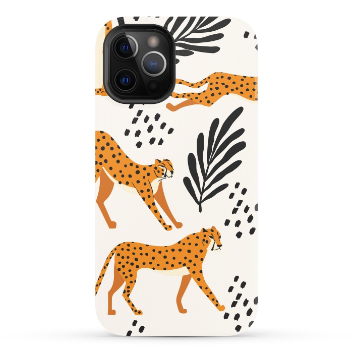 iPhone 12 Pro StrongFit Cheetah pattern 09 by Jelena Obradovic