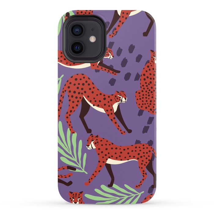 iPhone 12 StrongFit Cheetah pattern 10 by Jelena Obradovic