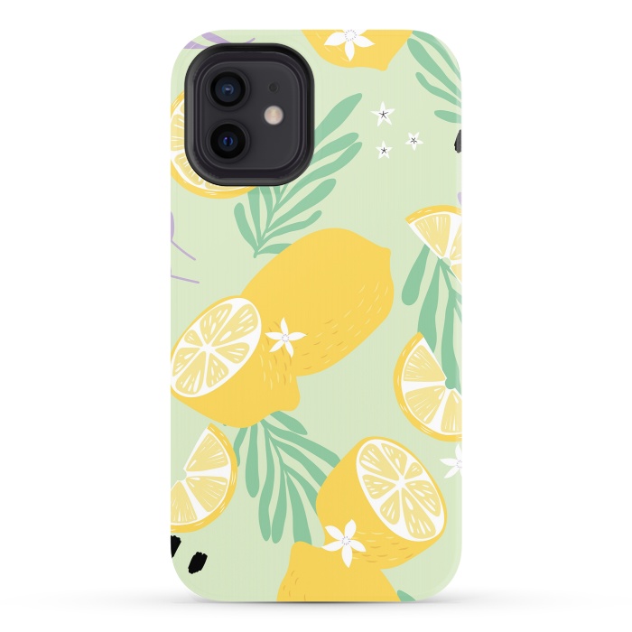 iPhone 12 StrongFit Lemon pattern 04 by Jelena Obradovic