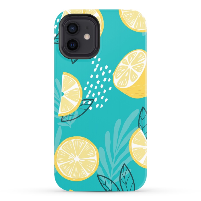 iPhone 12 StrongFit Lemon pattern 08 by Jelena Obradovic