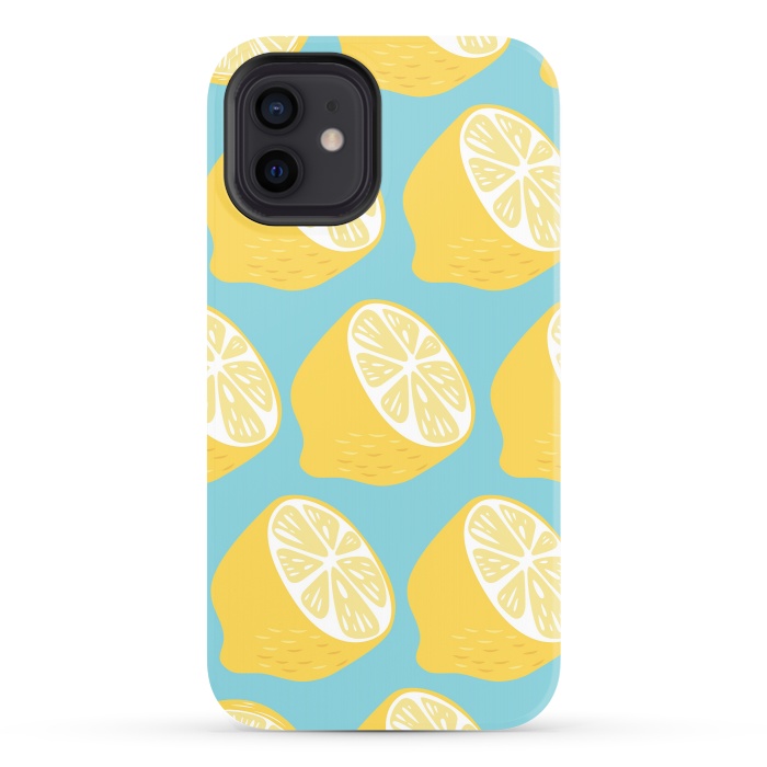iPhone 12 StrongFit Lemon pattern 13 by Jelena Obradovic