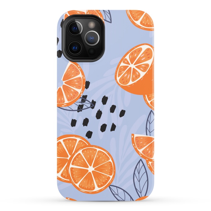 iPhone 12 Pro StrongFit Orange pattern 04 by Jelena Obradovic