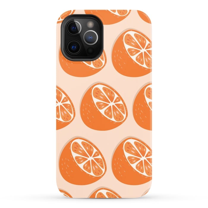 iPhone 12 Pro StrongFit Orange pattern 07 by Jelena Obradovic