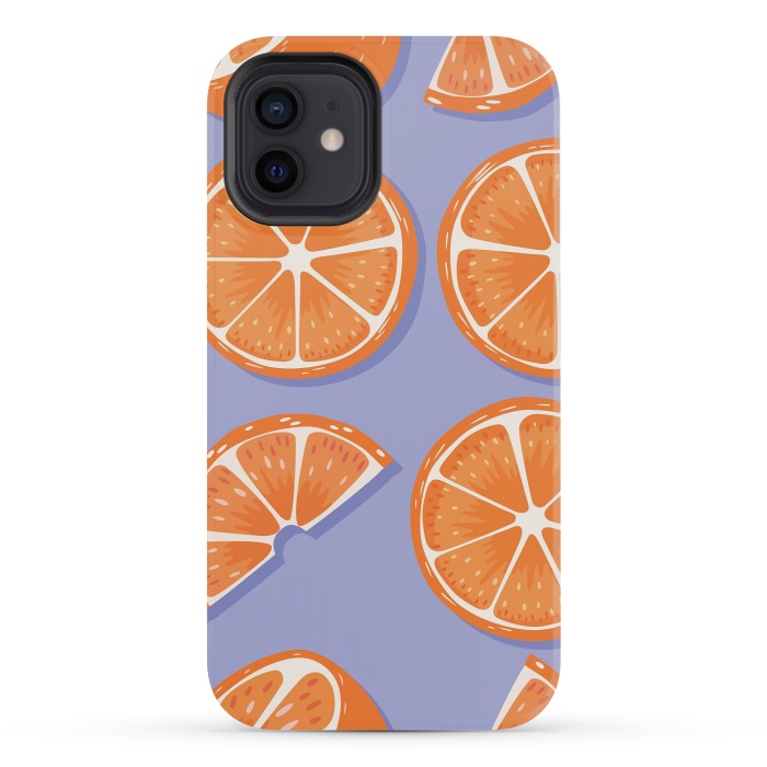 iPhone 12 mini StrongFit Orange pattern 08 by Jelena Obradovic