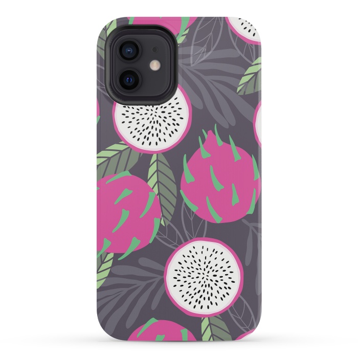 iPhone 12 mini StrongFit Dragon fruit pattern 03 by Jelena Obradovic