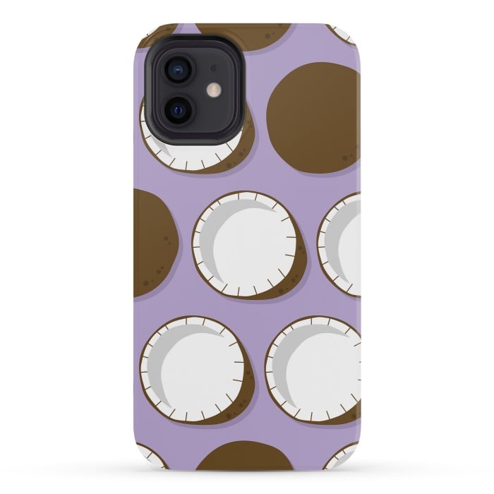 iPhone 12 mini StrongFit Coconut pattern 02 by Jelena Obradovic