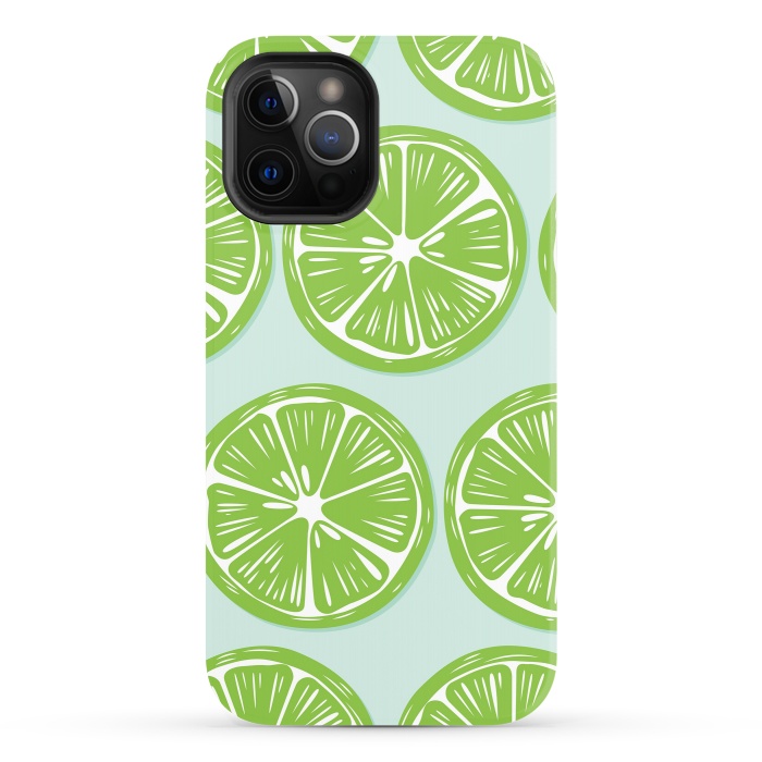 iPhone 12 Pro StrongFit Lime pattern 05 by Jelena Obradovic
